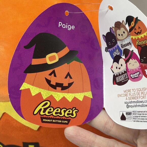 Squishmallow PAIGE the Pumpkin 12" Reeses Peanut‎ Butter Cup Halloween Candy - Picture 5 of 5